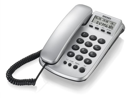 Brondi Telefono Office Silver Id Chiamate Vivavoce Display Colore Silver