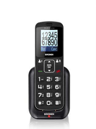 Cellulare Brondi Amico Home Nero 1,77 A Colori/Micro Sd/Bluetooth