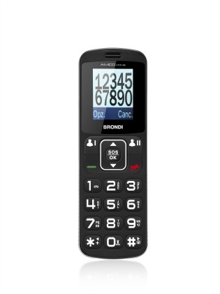 Cellulare Brondi Amico Home Nero 1,77 A Colori/Micro Sd/Bluetooth