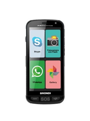 Brondi Amico Smartphone 5.0 Dual Sim 3G Gsm 1,3Ghz Quad-Core 512Mb 4Gb Gestione Whatsapp Skype Mms