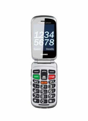 Cellulare Brondi Amico Supervoice 2,8 A Colori/Micro Sd/Nero Argento