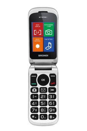 Brondi Cellulare Stone+ Clamshell Dual Sim 2,4" Gsm Quadri Band Nero