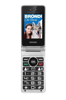 Brondi Cellulare Amico Prezioso 32M+32M Black Metal