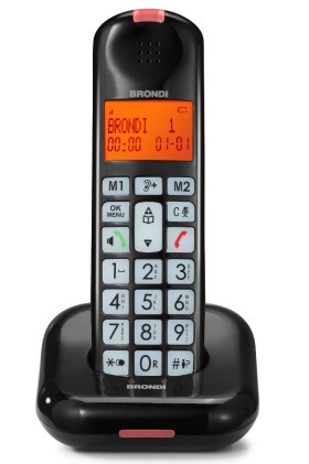 Brondi Telefono Cordless Bravo Moon Nero