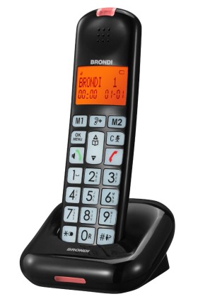 Brondi Telefono Cordless Bravo Moon Nero
