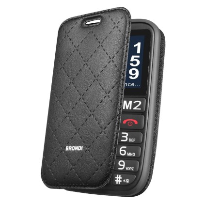 Brondi Cellulare Amico Stiloso Nero Con Cover Inclusa Nella Confezione