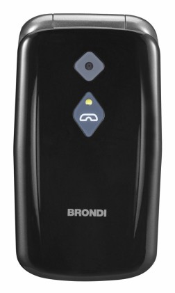 Brondi Cellulare Amico Sicuro Plus Nero Metal + Braccialetto Sos Incluso Nella Confezione