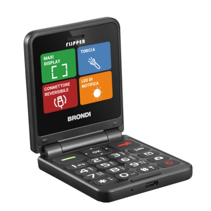 Brondi Cellulare Flipper Nero Metal