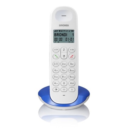Brondi Telefono Cordless Lotus Bianco Blu