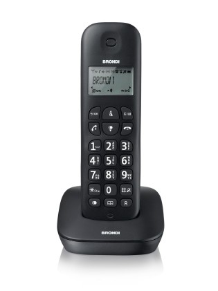 Brondi Telefono Cordless Gala Nero Sveglia 300M Portata