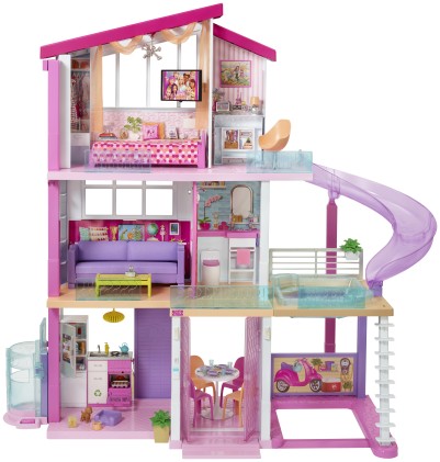 Casa dei Sogni di Barbie con 8 Stanze - Il Garage Piscina Ascensore e Accessori Trasformabili