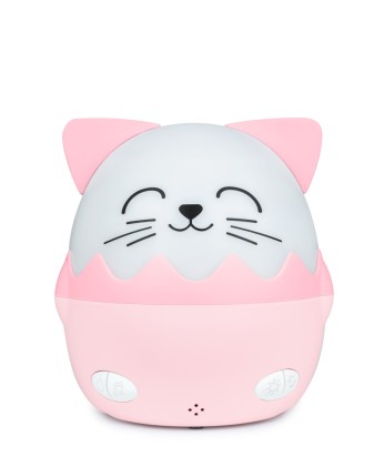 Bigben Kids Luz Nocturna Musical - Proyector 360&deg; - 13 Proyecciones - 8 Melodias - Control Remoto - Inalambrica y Recargable - Color Rosa