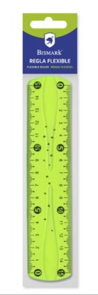 Bismark 324737 righello Righello da scrivania 150 mm Cloruro di polivinile (PVC) Verde 1 pz