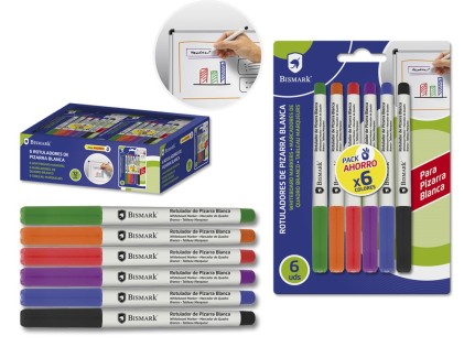 Bismark 328355 evidenziatore 6 pz Flessibile Multicolore