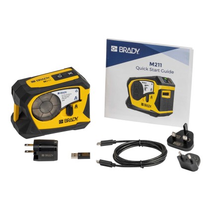 Stampante per etichette portatile Bluetooth Brady M211 - Risoluzione: 203 dpi - Larghezza massima etichetta: 19,05 mm - Colore: giallo/nero