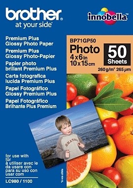 BROTHER glossy photo paper white 100x150mm 50 sheets