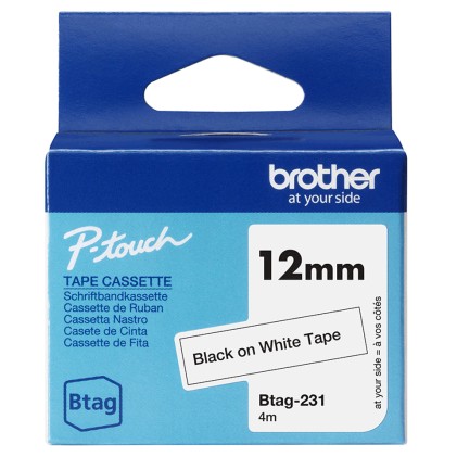 Brother BTAG-231 nastro per etichettatrice Nero su bianco