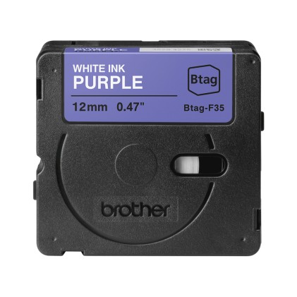 ORIGINALE Brother Nastro bianco su viola Btag-F35 Btag-F35