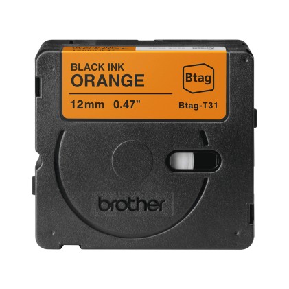 ORIGINALE Brother Nastro Nero su arancione Btag-T31 Btag-T31