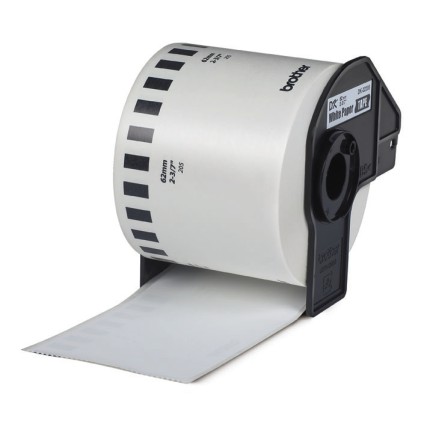 ORIGINALE Brother Etichette Nero su bianco DK-22205 etichetta a lunghezza continua, 62mm bianco 30,48m