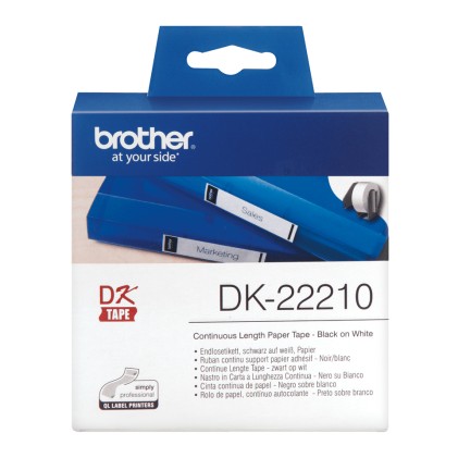 Brother Dk-22210 Nastro Nero Termico, 29Mm, 30,48 Metri Di Lunghezza
