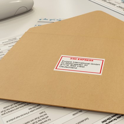 Brother Dk-22251 Carta A Modulo Continuo Etichette 1 Rotolo Nero/Rosso Su Bianco