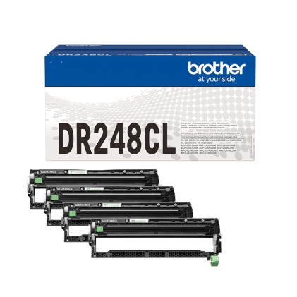 ORIGINALE Brother Tamburo nero / ciano / magenta / giallo DR-248CL 30000 pagine