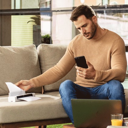 Brother Scanner Documentale Portatile Ds-940Dw, A4, Fronte/Retro, Wifi, Batt Integrata