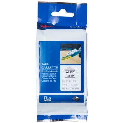 ORIGINALE Brother Etichette Nero su bianco FLe-2511