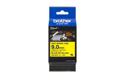 ORIGINALE Brother Nastro Nero su giallo HSe-621E