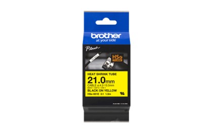 ORIGINALE Brother Nastro Nero su giallo HSe-651E