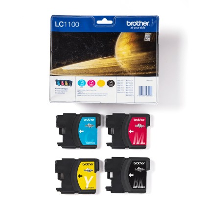 ORIGINALE Brother Multipack nero / ciano / magenta / giallo LC-1100 LC1100VALBPDR confezione multi: bk/c/m/y
