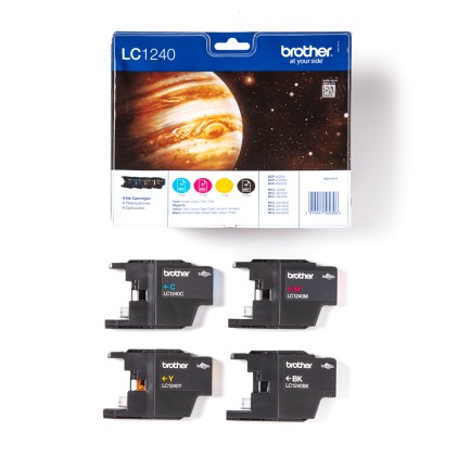 ORIGINALE Brother Multipack nero / ciano / magenta / giallo LC-1240 LC1240VALBPDR confezione multi: bk/c/m/y