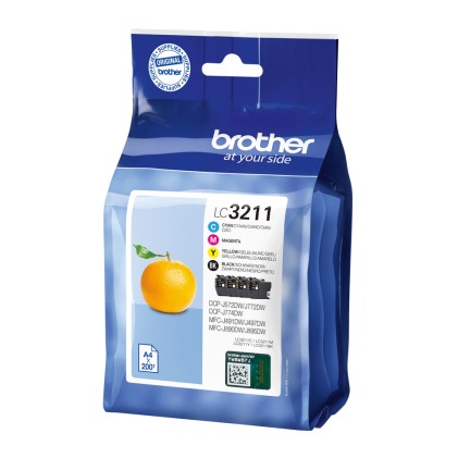 ORIGINALE Brother Multipack nero / ciano / magenta / giallo LC-3211 LC3211VALDR