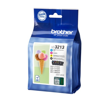ORIGINALE Brother Multipack nero / ciano / magenta / giallo LC-3213 LC3213VALDR