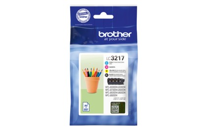 ORIGINALE Brother Multipack nero / ciano / magenta / giallo LC-3217 LC3217VALDR