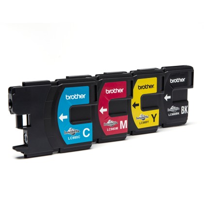 ORIGINALE Brother Multipack nero / ciano / magenta / giallo LC-980 LC980VALBPDR LC-980 BK/C/M/Y