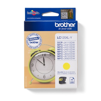 Originale Brother LC125XL Amarillo Cartucho de Tinta Original - LC125XLYBP