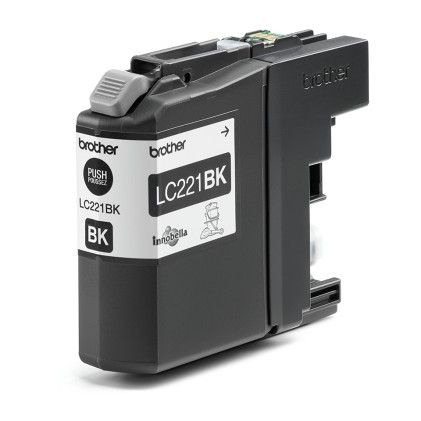 ORIGINALE Brother Cartuccia d'inchiostro nero LC221BK LC-221 260 pagine 7,1ml