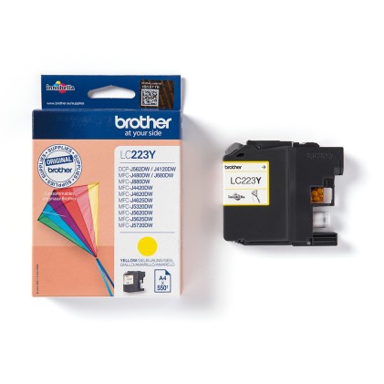 ORIGINALE Brother Cartuccia d'inchiostro giallo LC223Y LC-223 550 pagine 5,9ml