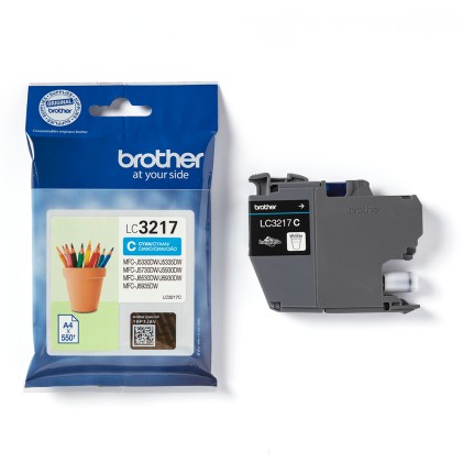 ORIGINALE Brother Cartuccia d'inchiostro ciano LC3217C LC-3217 550 pagine