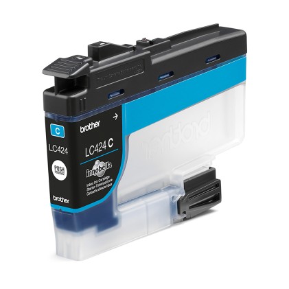 ORIGINALE Brother Cartuccia d'inchiostro ciano LC424C LC-424C 750 pagine