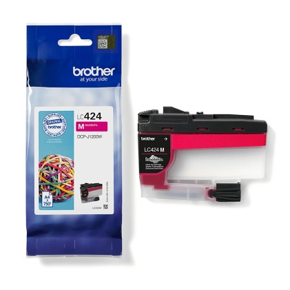 ORIGINALE Brother Cartuccia d'inchiostro magenta LC424M LC-424M 750 pagine