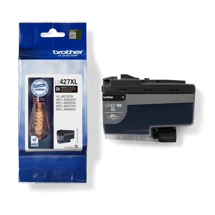 ORIGINALE Brother Cartuccia d'inchiostro nero LC427XLBK LC-427XLBK 6000 pagine
