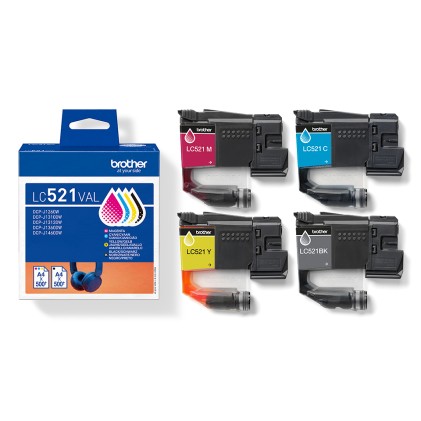 ORIGINALE Brother Multipack nero / ciano / magenta / giallo LC521VAL LC521VAL 2000 pagine