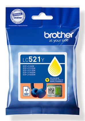 Originale Brother LC521Y Amarillo Cartucho de Tinta Original - LC521Y