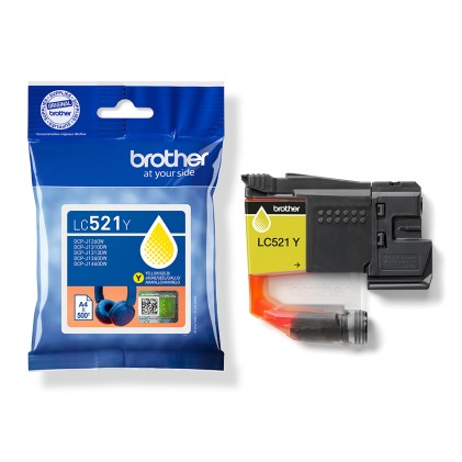 Originale Brother LC521Y Amarillo Cartucho de Tinta Original - LC521Y