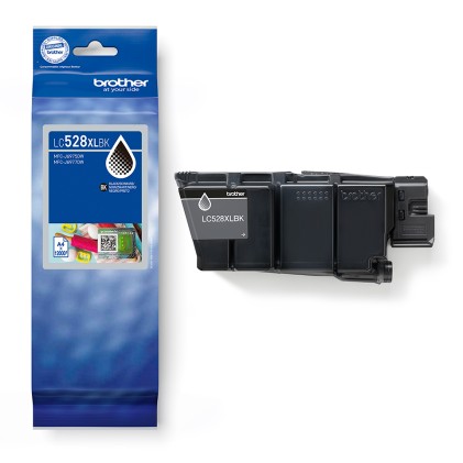 ORIGINALE Brother Cartuccia d'inchiostro nero LC528XLBK LC-528XLBK 12000 pagine Cartuccia d'inchiostro nero ad altissima capacitа Brother LC528XLBK - confezione singola. Stampa fino a 12.000 pagine.