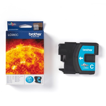 ORIGINALE Brother Cartuccia d'inchiostro ciano LC980C LC-980 260 pagine