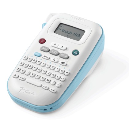 ORIGINALE Brother stampante Blu / Bianco P-touch N10 PTN10RG1 Etichettatrice compatta, leggera e facile da usare. Perfetta per l'organizzazione a casa o per preparare il materiale scolastico.